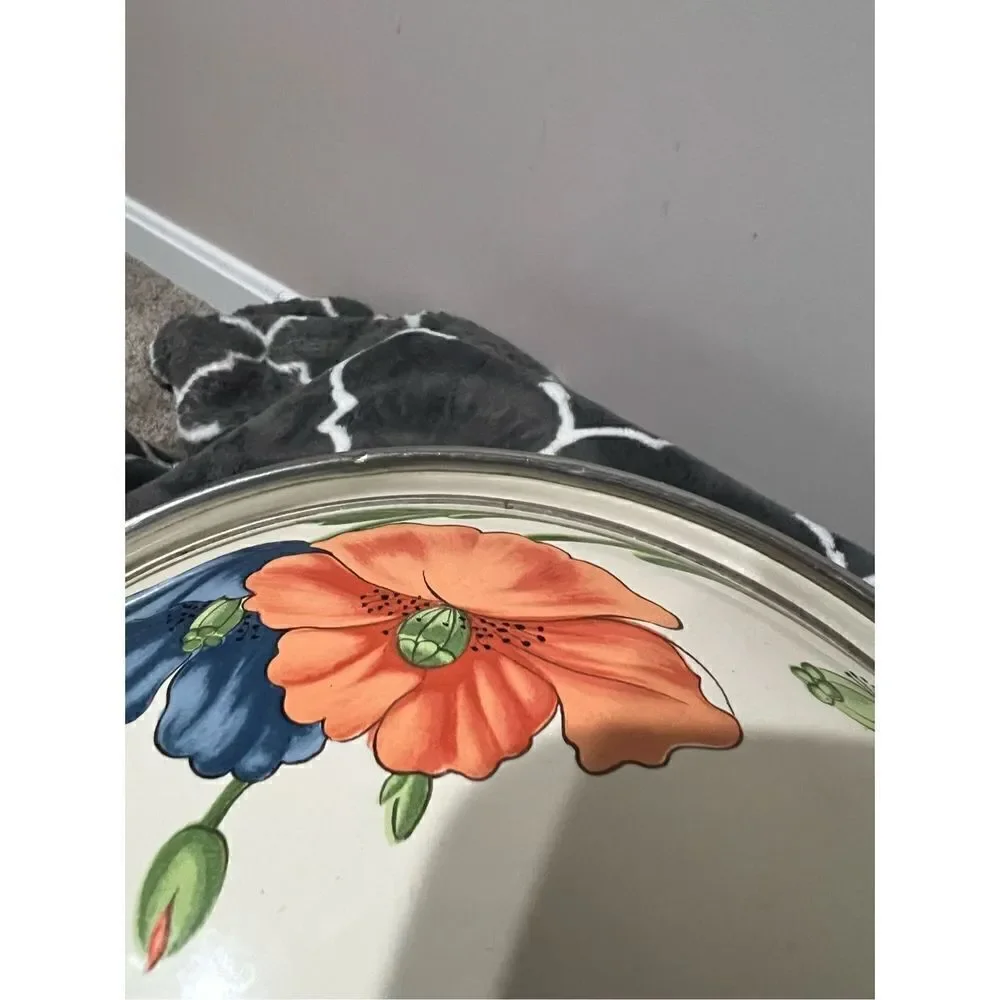 Villeroy & Boch Amapola Enamel Over Metal 2 PC Sauce Pan Pot diameter 7